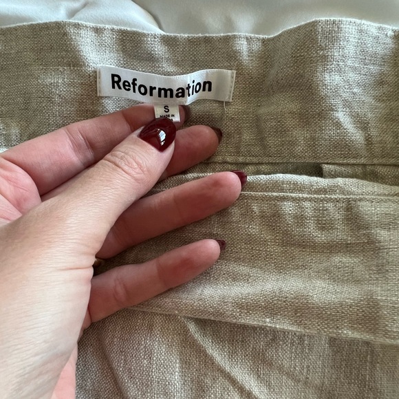 Reformation Linen Wrap Skirt - Picture 3 of 4